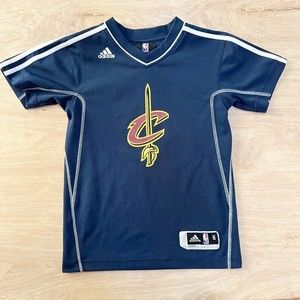Adidas Cleveland Cavaliers Shirt Youth Boys S Small 8 Cavs Navy NBA Authentics